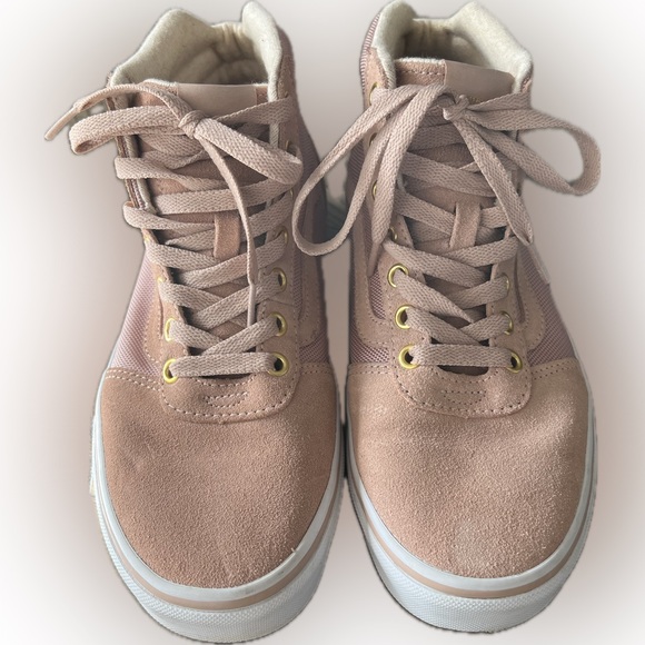 Vans Ward High Skate Suede Sneakers Pink Rose Gold Sz 8.0 - Picture 2 of 6